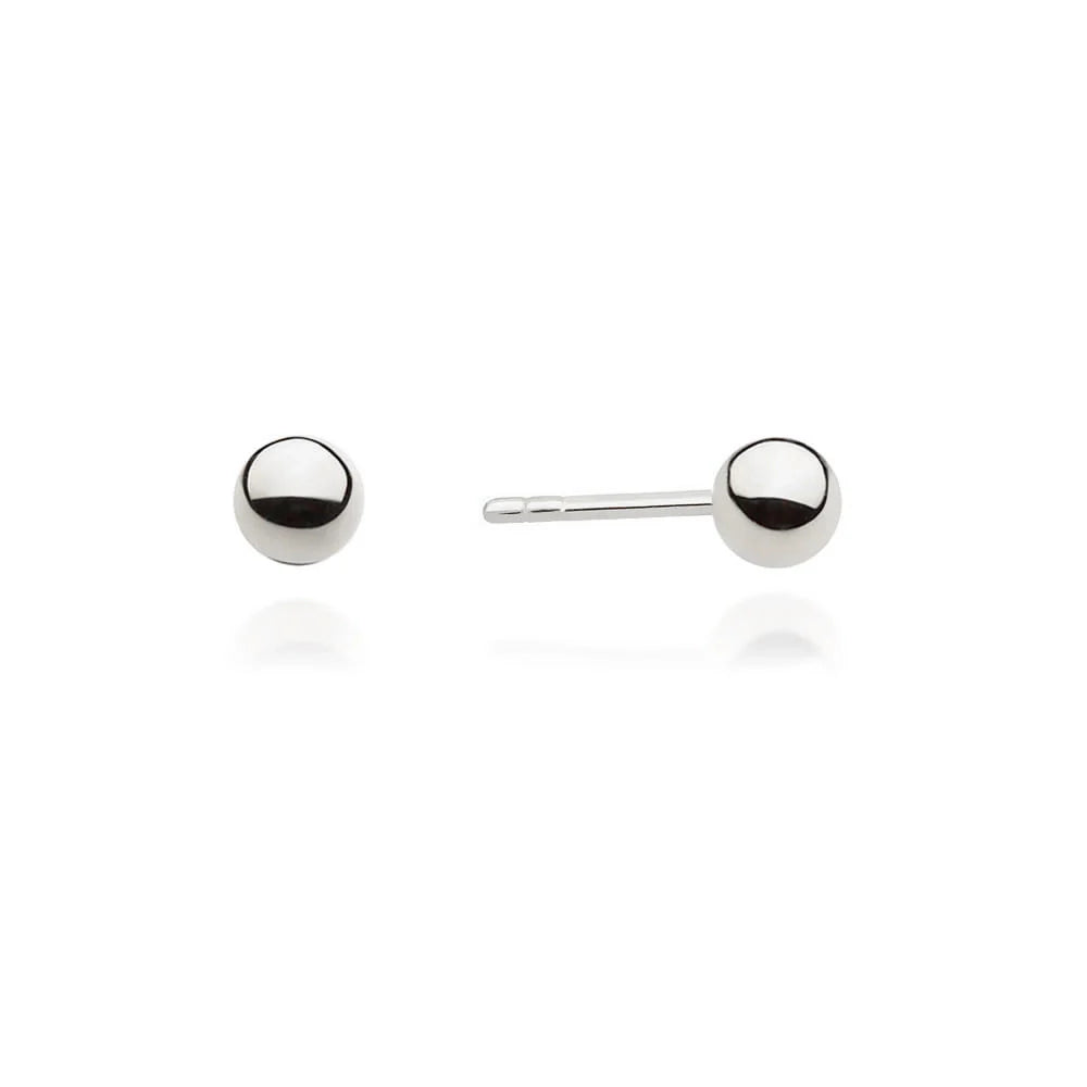 náušnice so zlatými puzetami 3,8 mm k804 14k 585