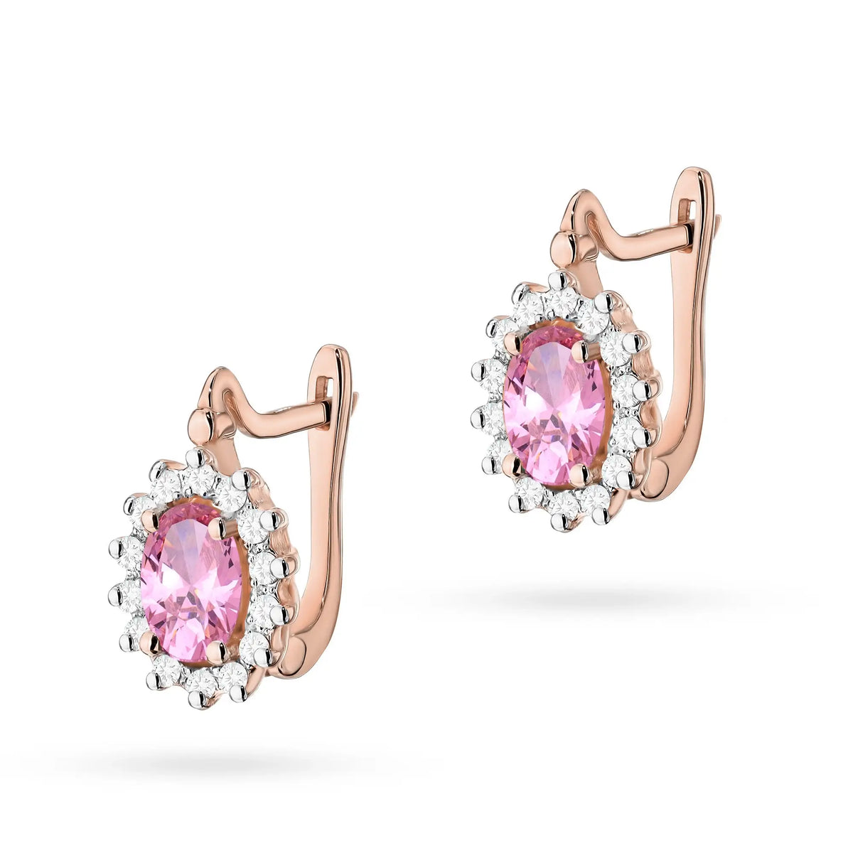 gold-earrings-with-pink-topazes-and-diamonds