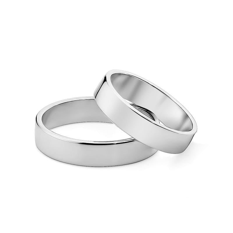 Klasické ploché zlaté obrúčky 4 a 5 mm