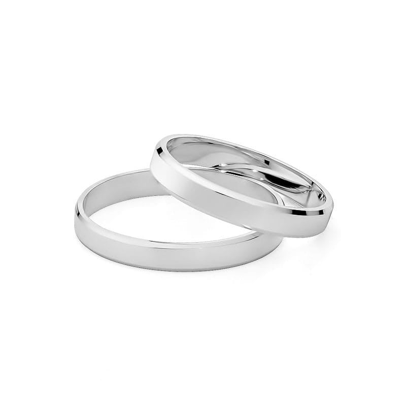 Klasické ploché fázované zlaté svadobné obrúčky 3 mm