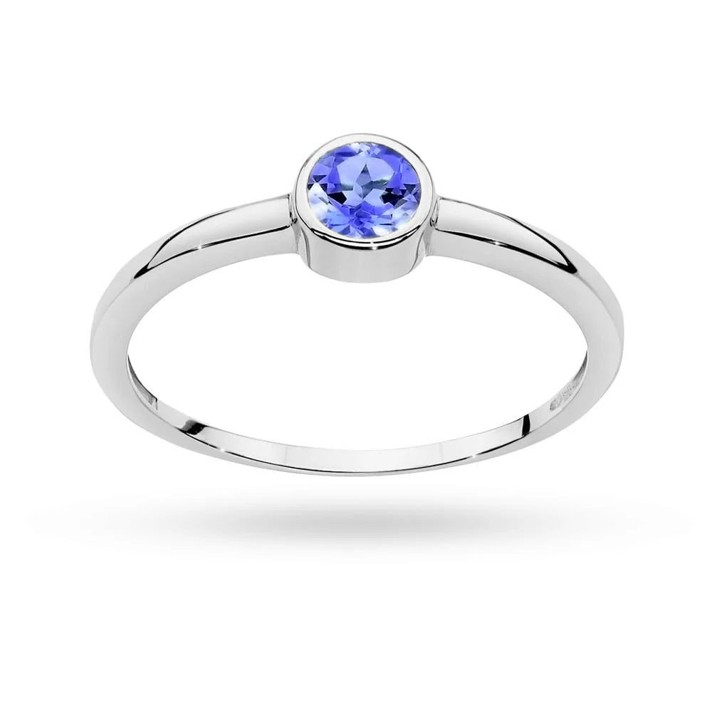 zlatý prsteň s 0,35 ct tanzanitom p150 585 ta0,35