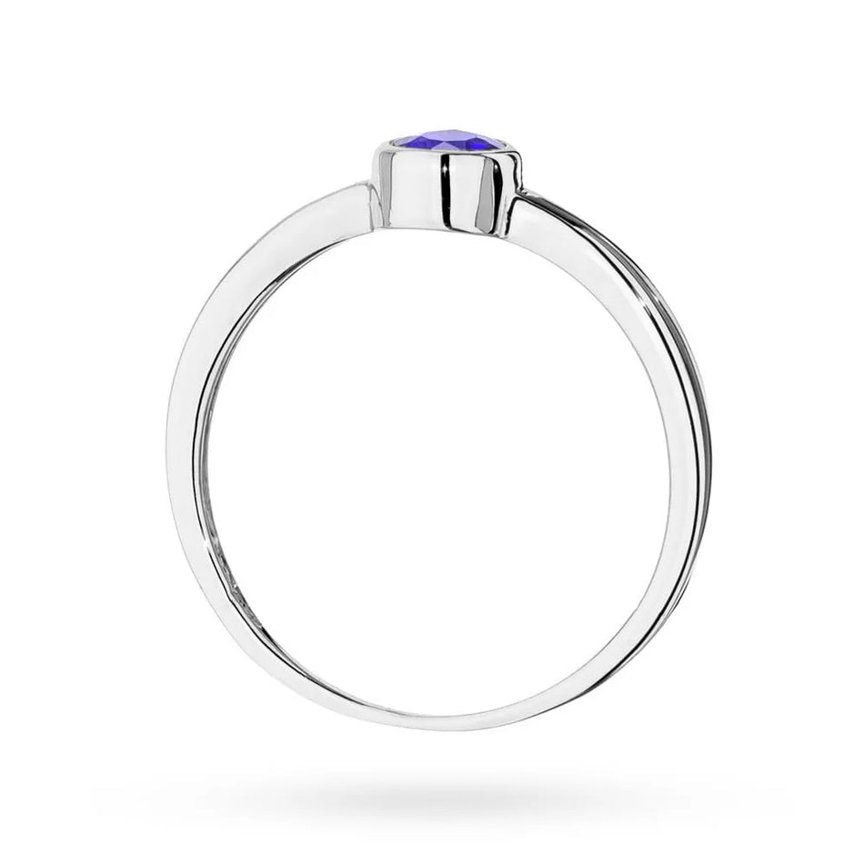 zlatý prsteň s 0,35 ct tanzanitom p150 585 ta0,35
