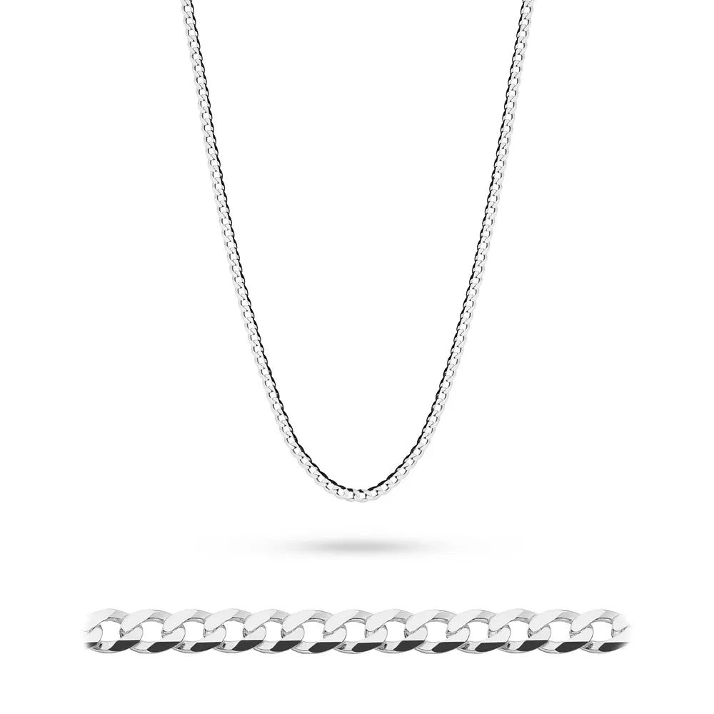 pánsky strieborný reťazový náramok curb 3,2 mm l049 925