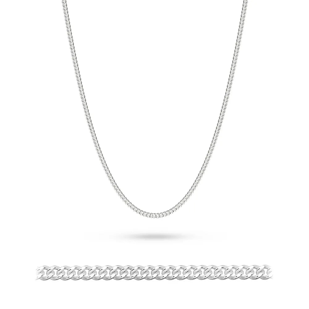 pánsky strieborný reťazový náramok curb 1,8 mm l086 925