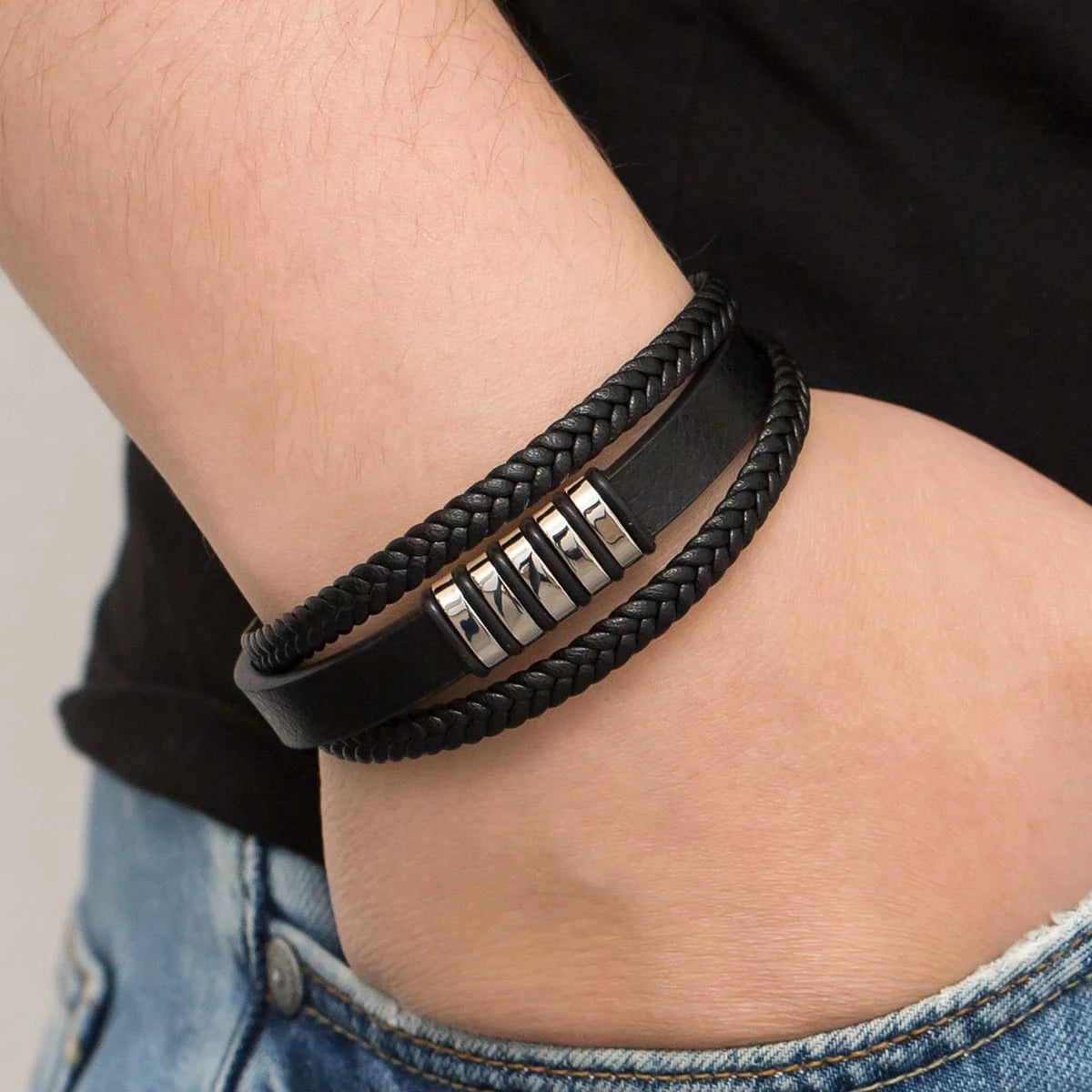 men-s-leather-and-steel-bracelet-bs014