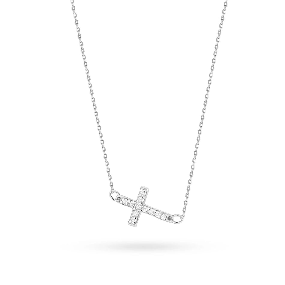 Zlatý náhrdelník s diamantmi 0,055 ct