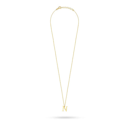 náhrdelník zo striebra pozlátený zlatom s písmenom N n773 925 z n