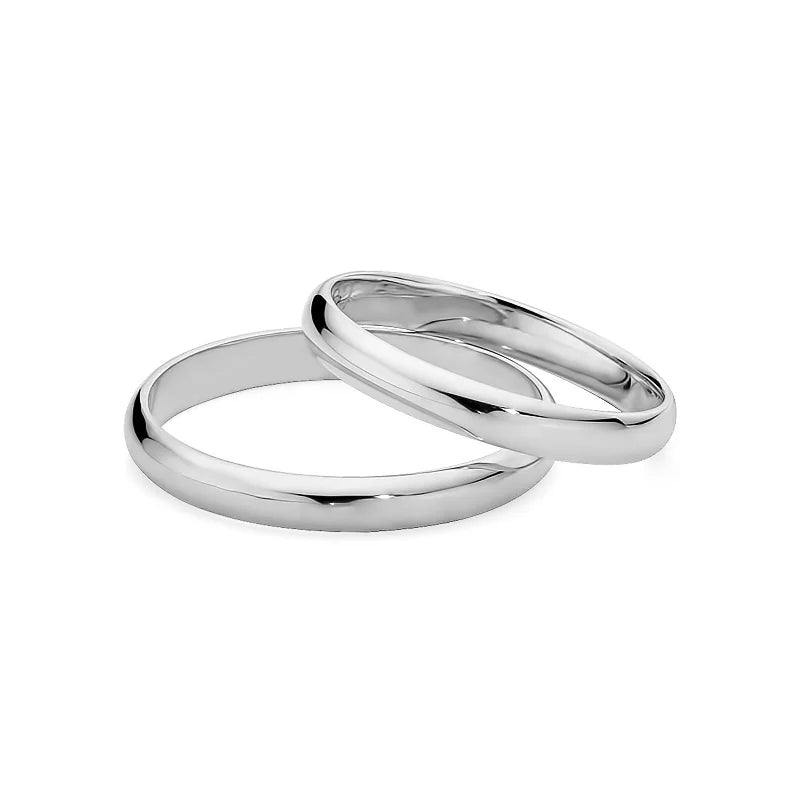 Klasické polguľaté zlaté svadobné obrúčky 3 mm