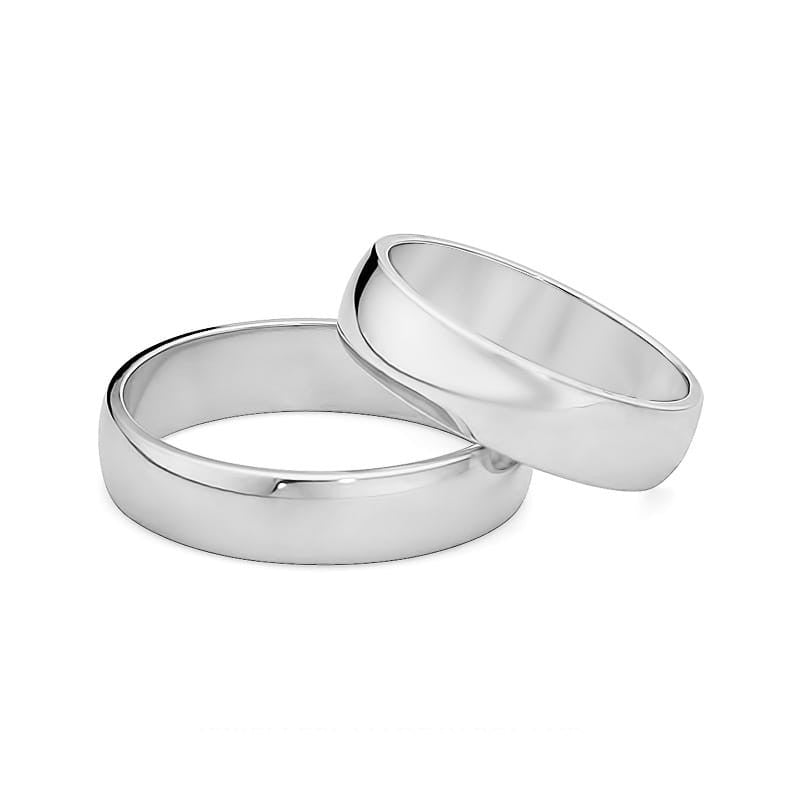 Klasické mierne zaoblené zlaté svadobné obrúčky 5 mm