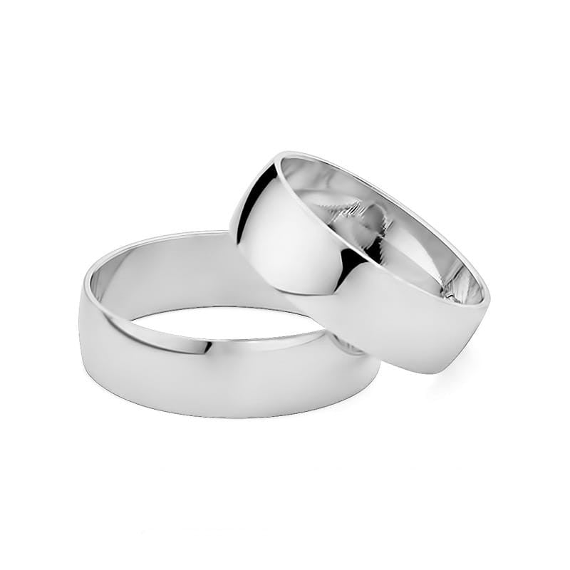 Klasické mierne zaoblené zlaté svadobné obrúčky 6 mm