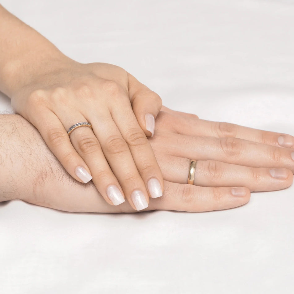 Svadobné obrúčky s diamantmi 0,10 ct, šírka 3 a 4 mm