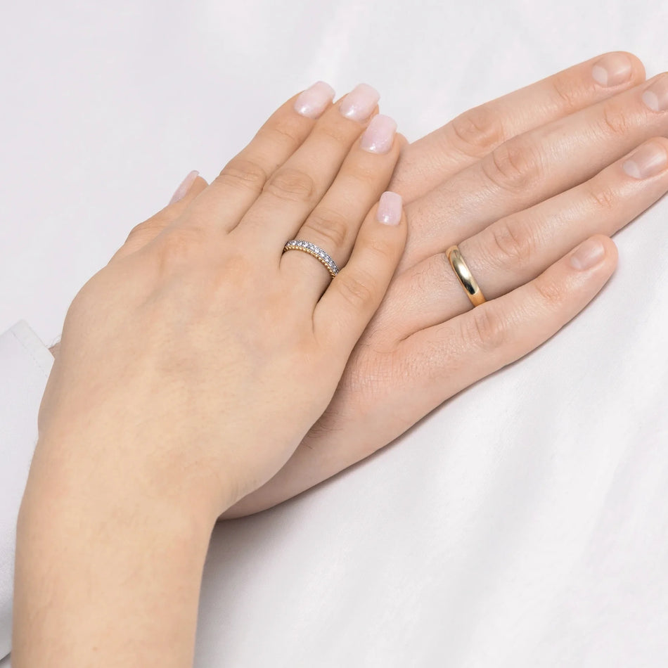 Svadobné obrúčky s diamantmi 0,25 ct, šírka 3,5 a 4 mm