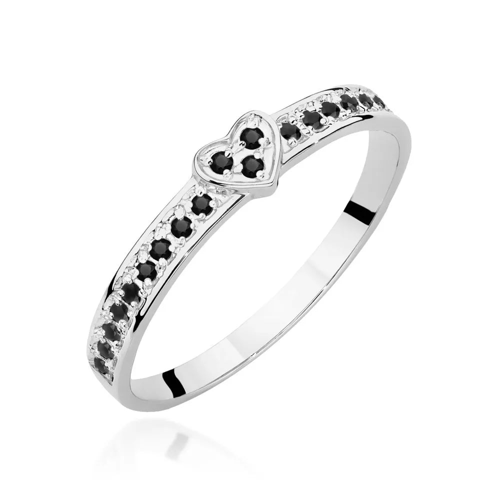 zlatý prsteň s čiernymi diamantmi p042-585-cb0-11