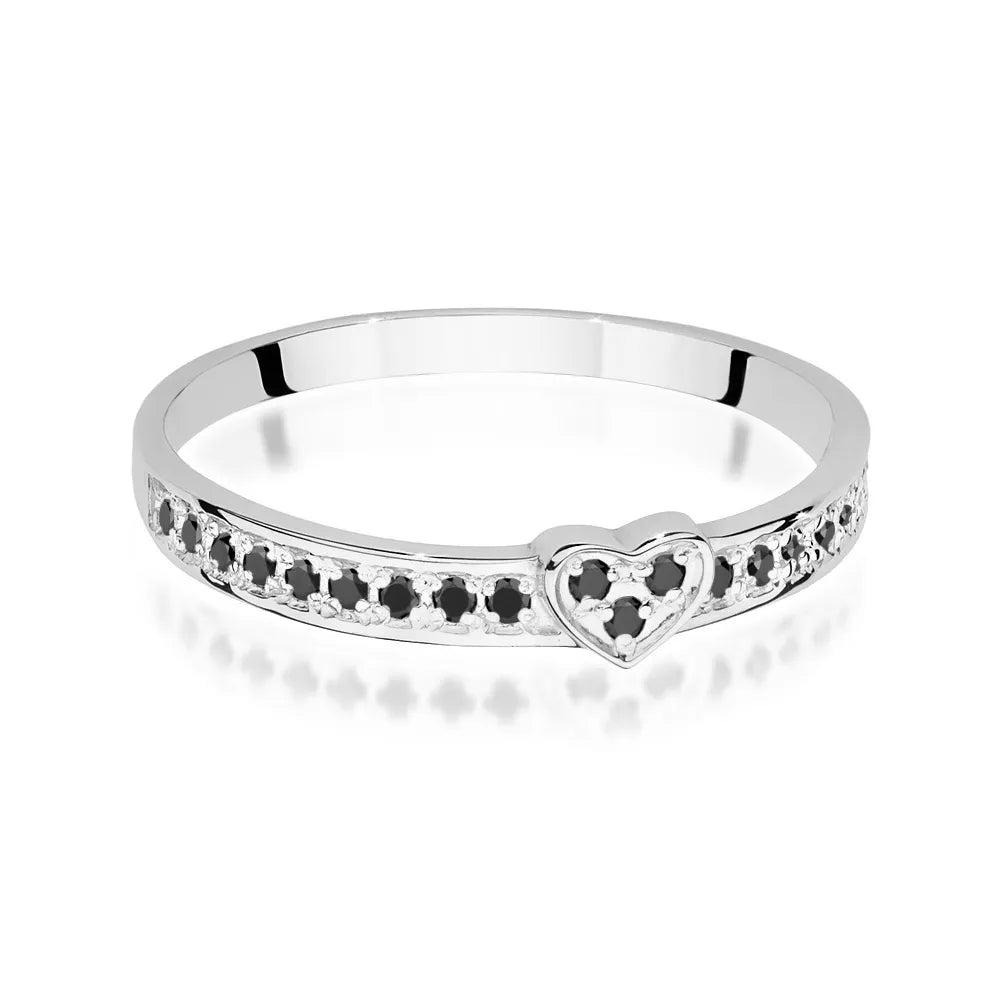 zlatý prsteň s čiernymi diamantmi p042-585-cb0-11