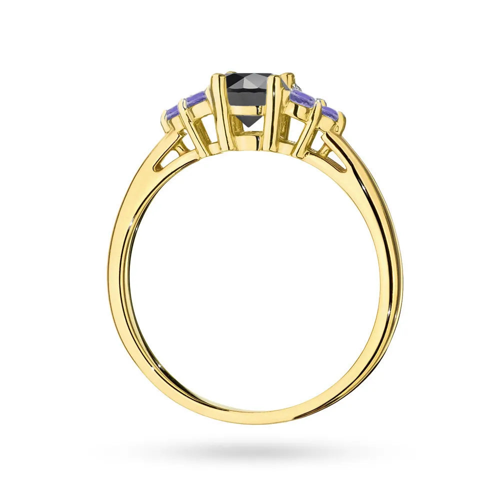 gold-ring-with-black-diamond-and-tanzanites-p127