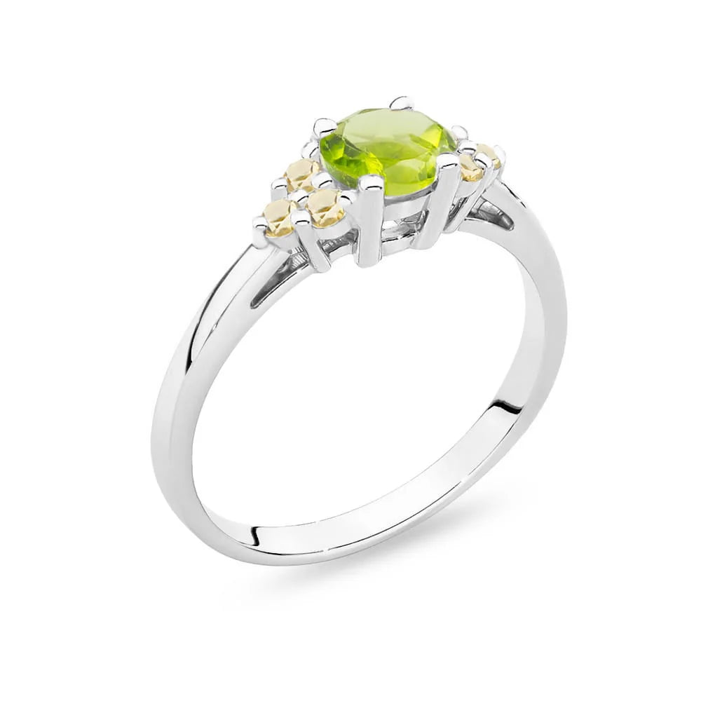 gold-ring-with-olivine-and-bronze-diamonds-p127