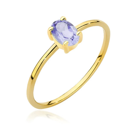 zlatý prsteň s 0,40 ct tanzanitom p130 585 ta0,40