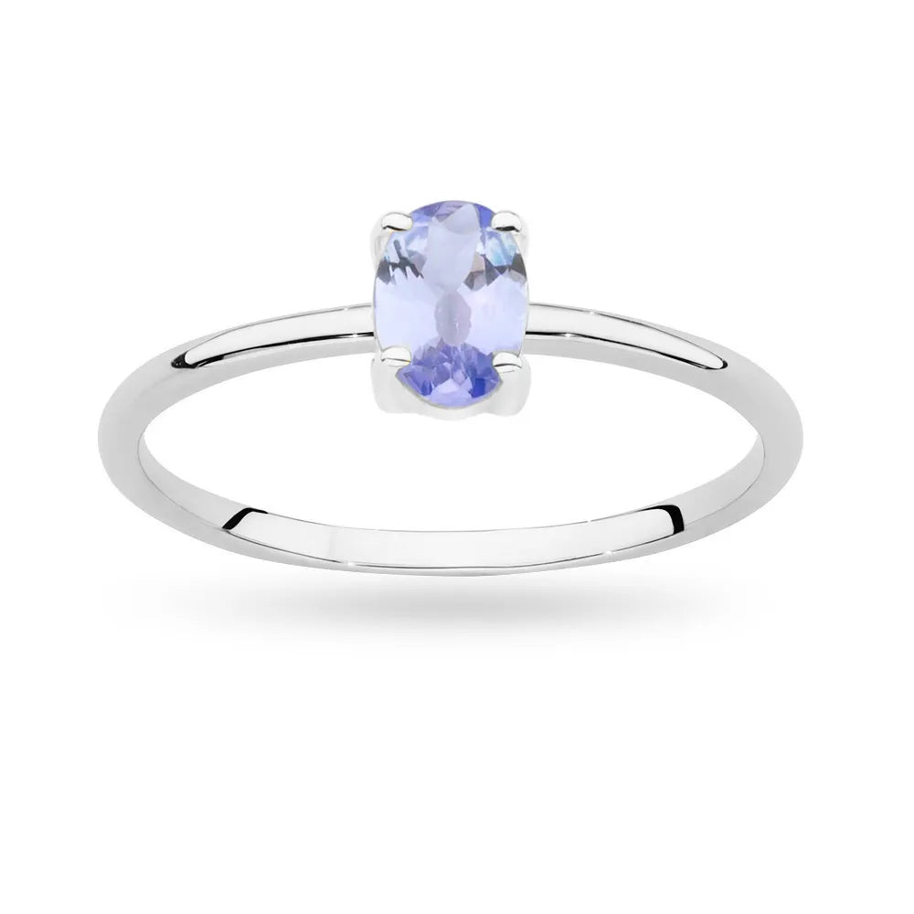 zlatý prsteň s 0,40 ct tanzanitom p130 585 ta0,40