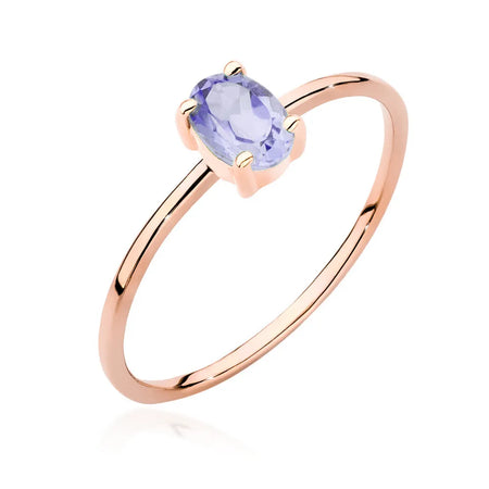 zlatý prsteň s 0,40 ct tanzanitom p130 585 ta0,40