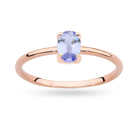 zlatý prsteň s 0,40 ct tanzanitom p130 585 ta0,40