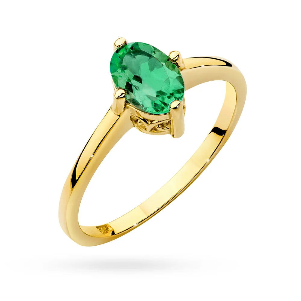 zlatý prsteň s 0,80 ct smaragdom p148 585 veľkosť 0,80