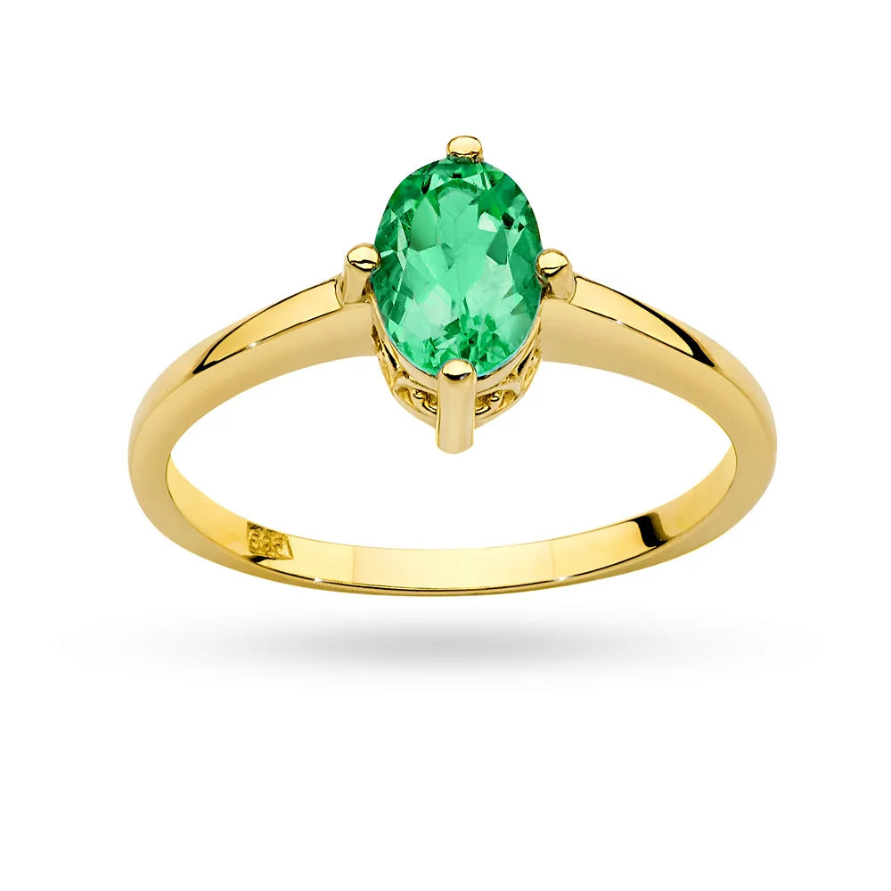 zlatý prsteň s 0,80 ct smaragdom p148 585 veľkosť 0,80