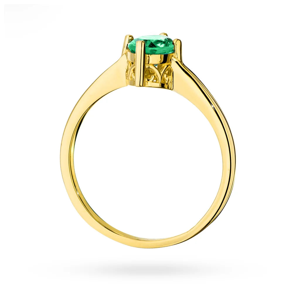 zlatý prsteň s 0,80 ct smaragdom p148 585 veľkosť 0,80