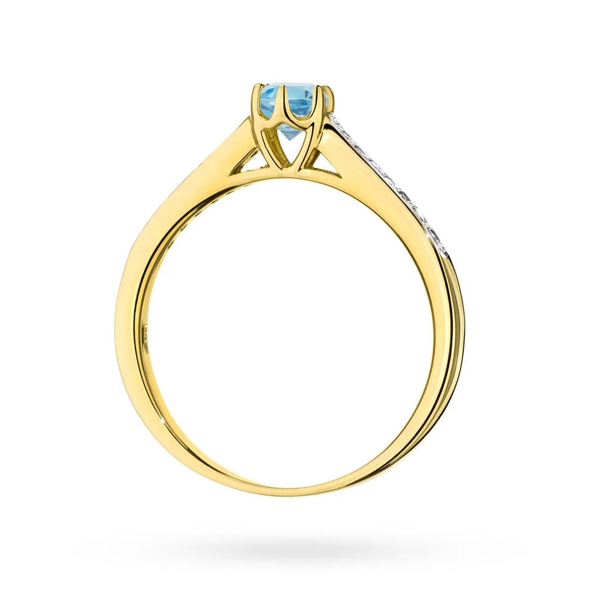 zlatý prsteň s topásom 0,25 ct a diamantmi 0,092 ct p157 585 t0,25