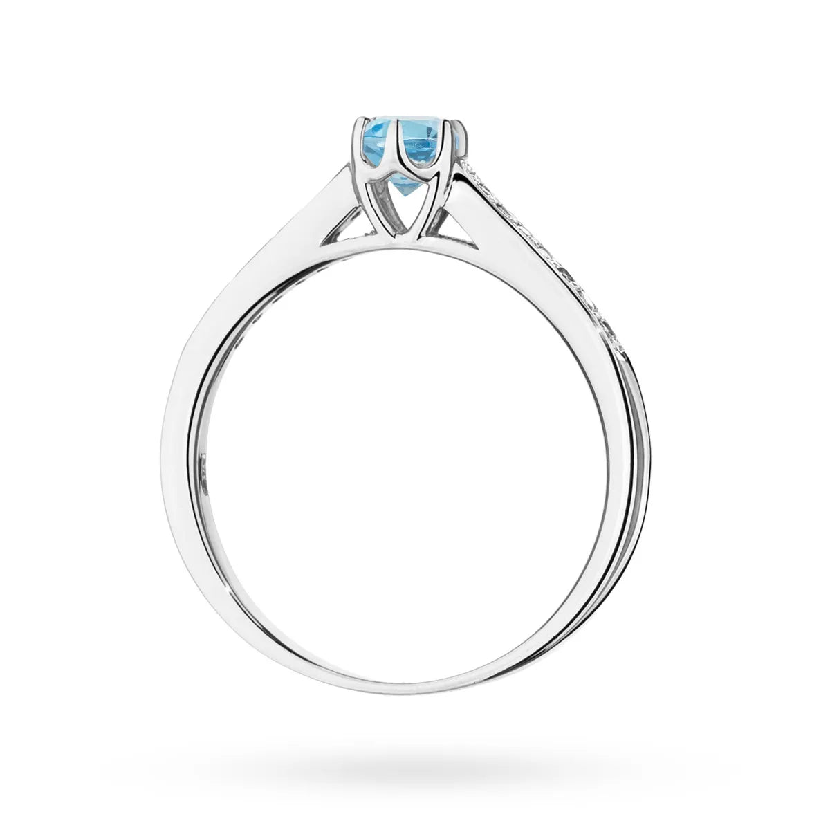 zlatý prsteň s topásom 0,25 ct a diamantmi 0,092 ct p157 585 t0,25