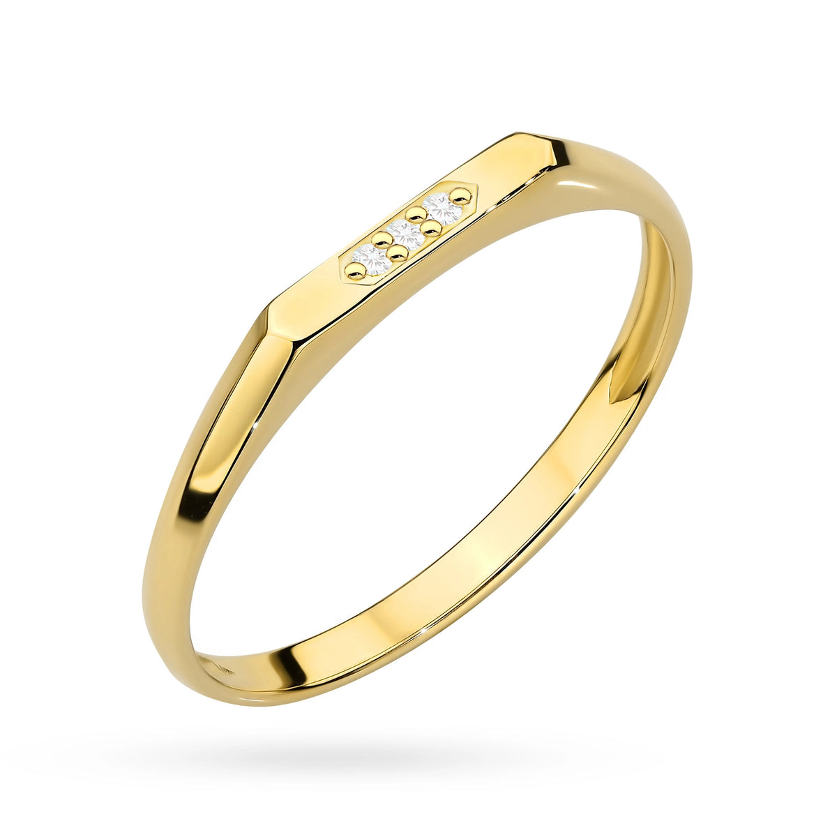 zlatý prsteň so 0,015 ct diamantmi p166-585-b0-015