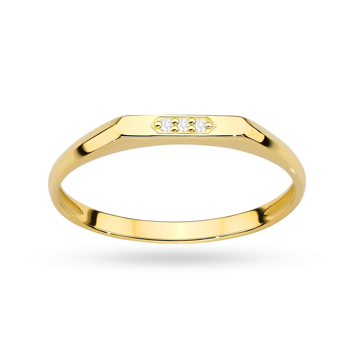 zlatý prsteň so 0,015 ct diamantmi p166-585-b0-015