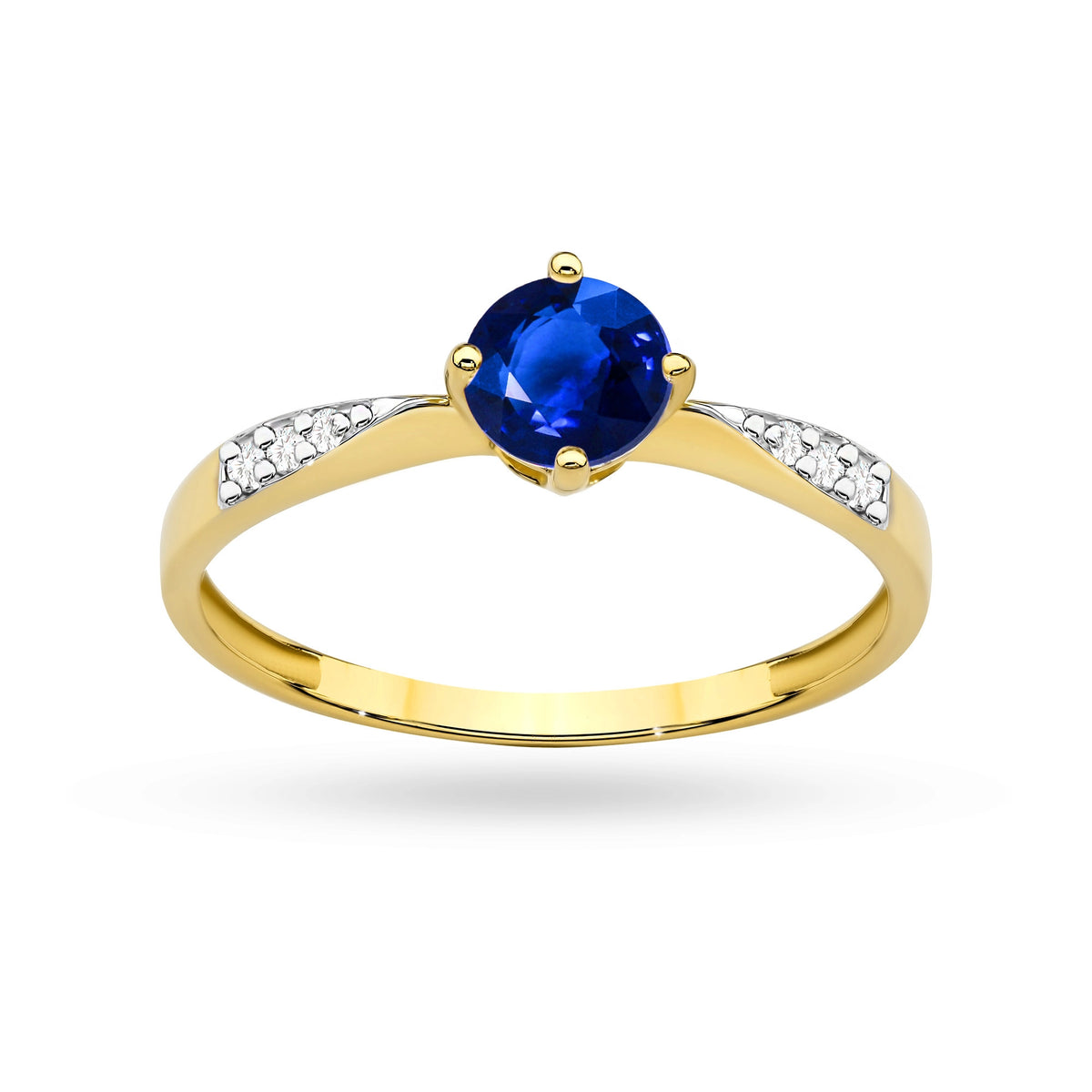 zlatý prsteň s 0,50 ct zafírom a 0,068 ct diamantmi p167-585-s0-50