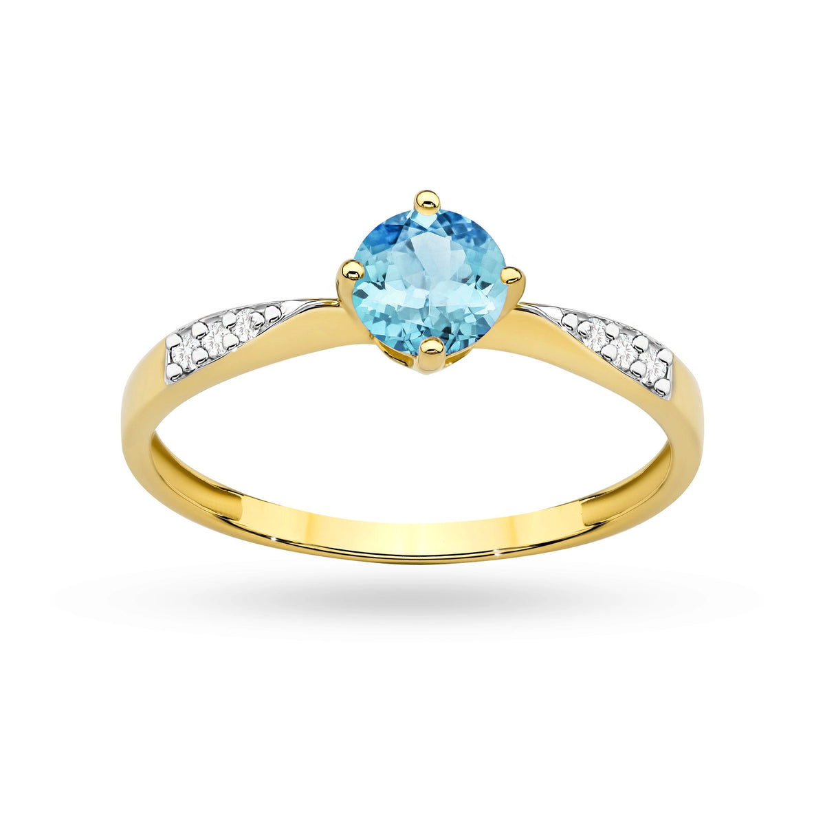zlatý prsteň s 0,50 ct topásom a 0,068 ct diamantmi p167 585 t0,50