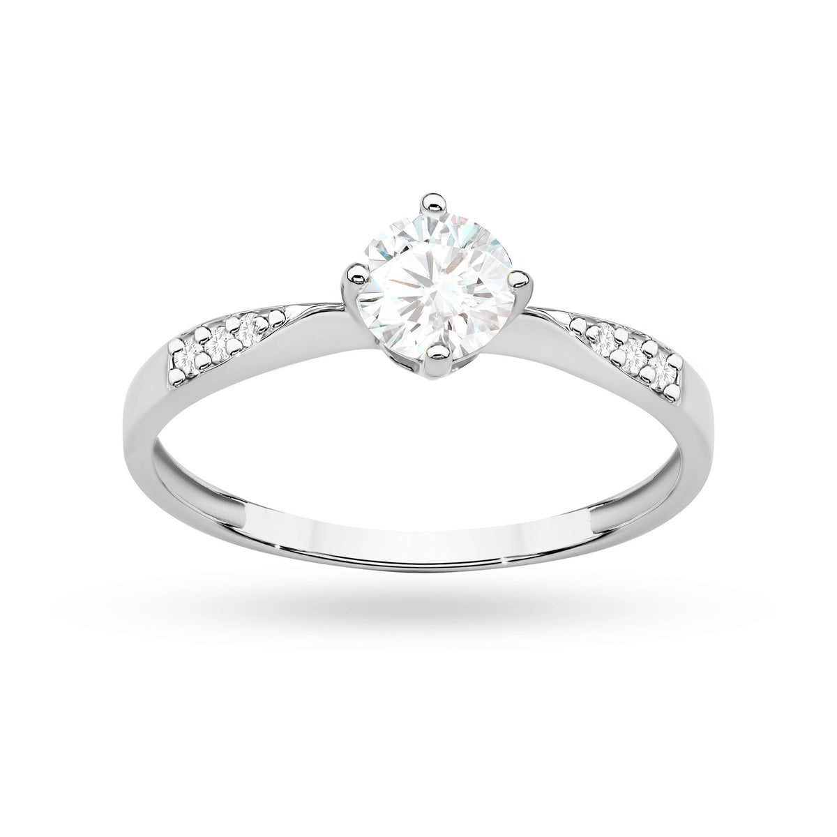 zlatý prsteň so 0,60 ct bielym zafírom a 0,068 ct diamantmi p167-585-bs0-60