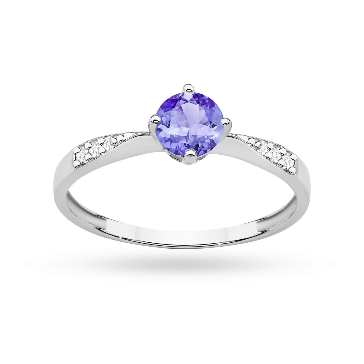 zlatý prsteň s 0,50 ct tanzanitom a 0,068 ct diamantmi p167-585-ta0-50