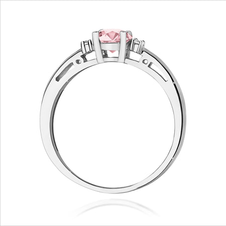 GREMARI 14K (585) White Gold engagement ring with Round 0.50 ct Central and 0.029 ct Sideline Lab-grown Diamonds