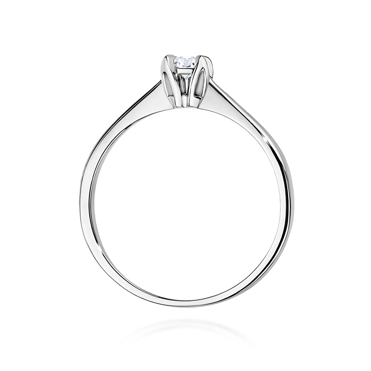 GREMARI 14K (585) White Gold engagement ring with Round 0.30 ct Lab-grown Diamond