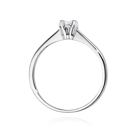 GREMARI 14K (585) White Gold engagement ring with Round 0.30 ct Lab-grown Diamond