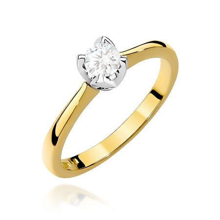 GREMARI Yellow Gold engagement ring with Round 0.30 ct Lab-grown Diamond
