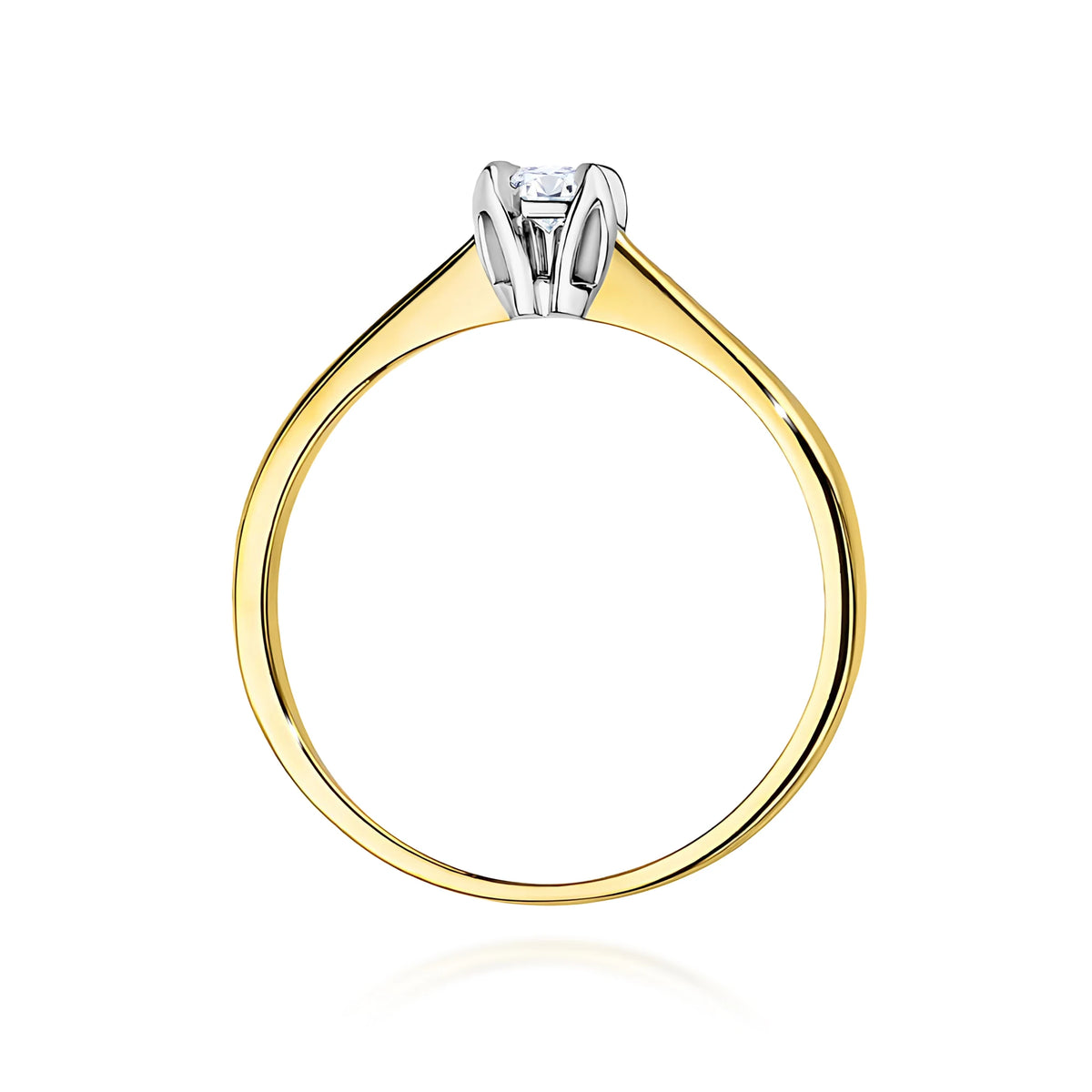 GREMARI 14K (585) Yellow Gold engagement ring with Round 0.30 ct Lab-grown Diamond