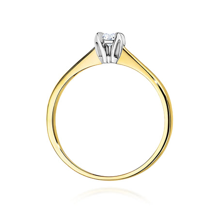 GREMARI 14K (585) Yellow Gold engagement ring with Round 0.30 ct Lab-grown Diamond