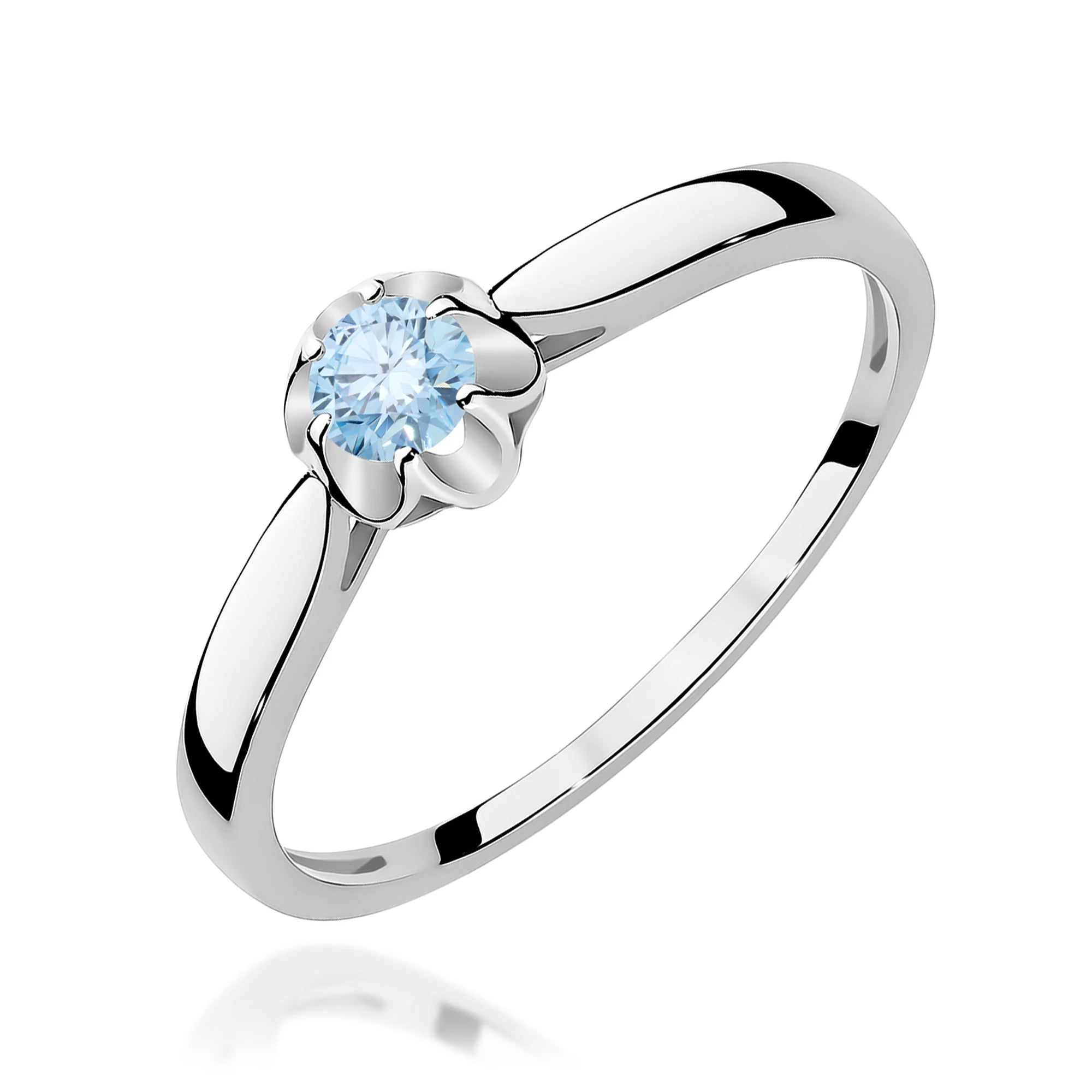 GREMARI White Gold engagement ring with Round 0.15 ct Lab-grown Diamond