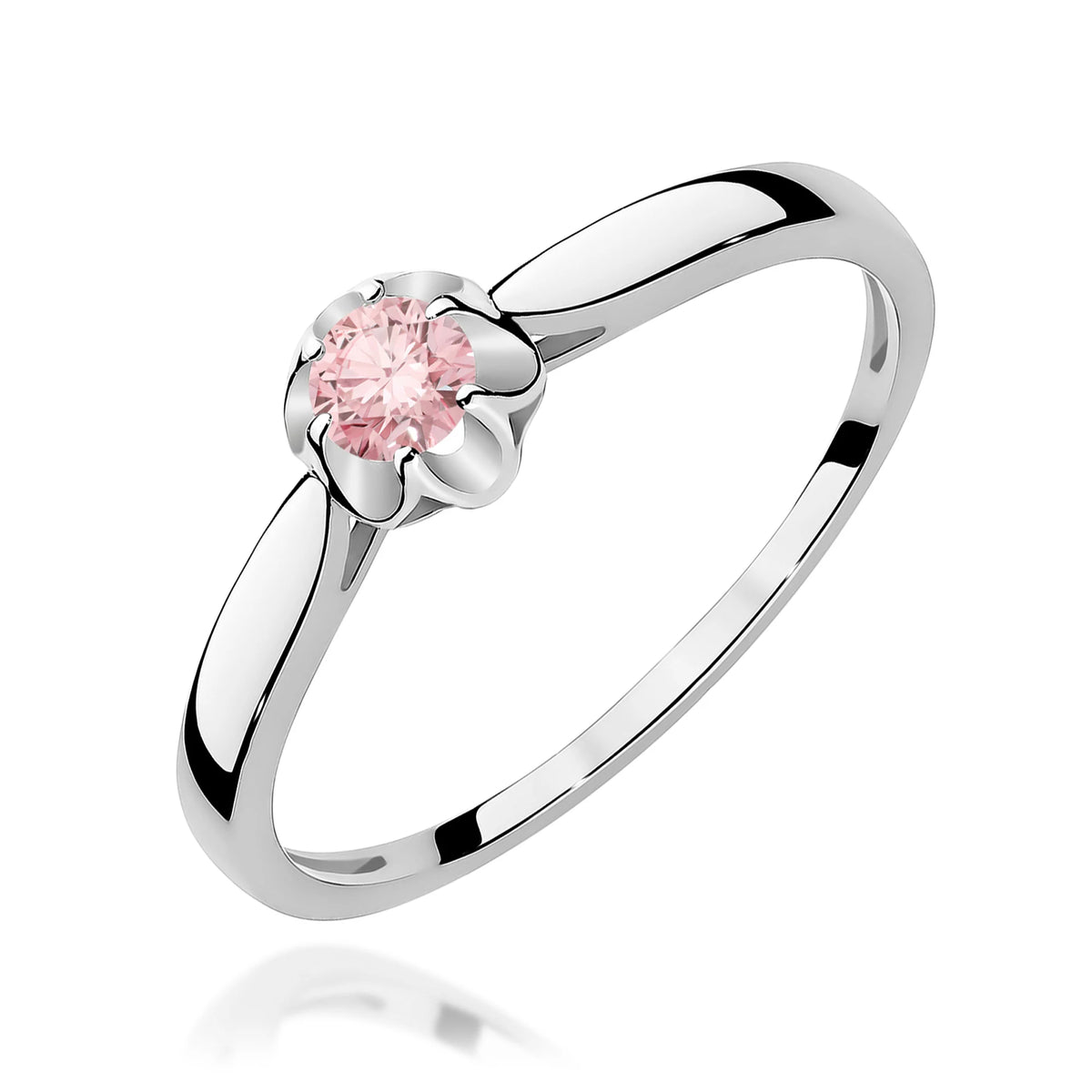 GREMARI White Gold engagement ring with Round 0.15 ct Lab-grown Diamond