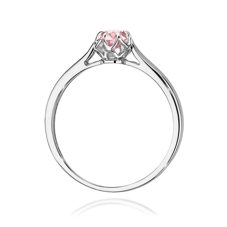 GREMARI 14K (585) White Gold engagement ring with Round 0.15 ct Lab-grown Diamond