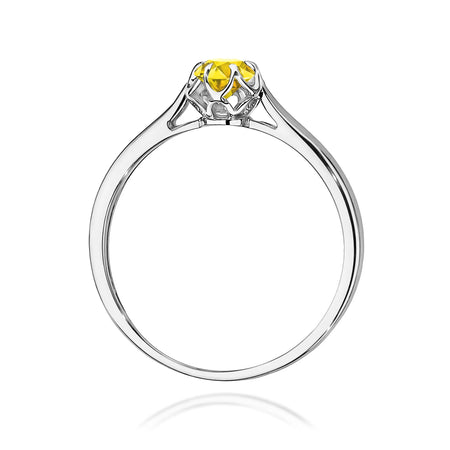 GREMARI 14K (585) White Gold engagement ring with Round 0.15 ct Lab-grown Diamond