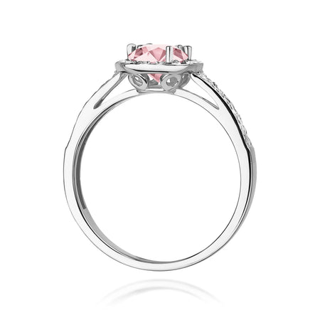 GREMARI 14K (585) White Gold engagement ring with Round 0.50 ct Central and 0.20 ct Sideline Lab-grown Diamonds