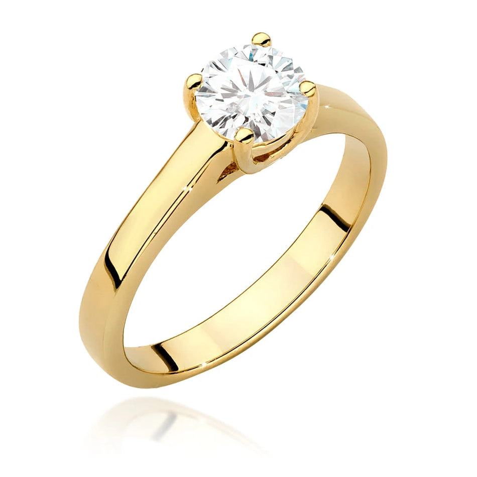 Prsteň zo žltého zlata s lab-grown diamantom 0,70 ct Round/Brilliant