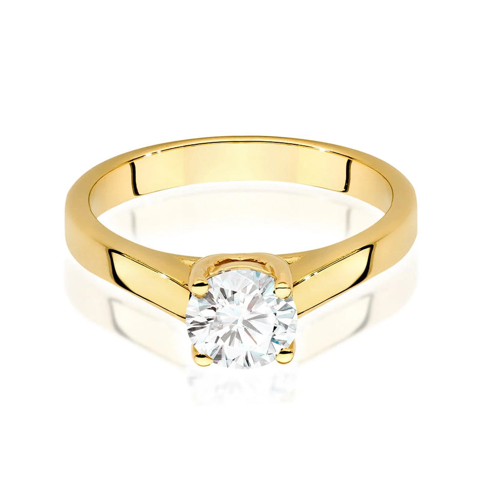 Prsteň zo žltého zlata s lab-grown diamantom 0,70 ct Round/Brilliant