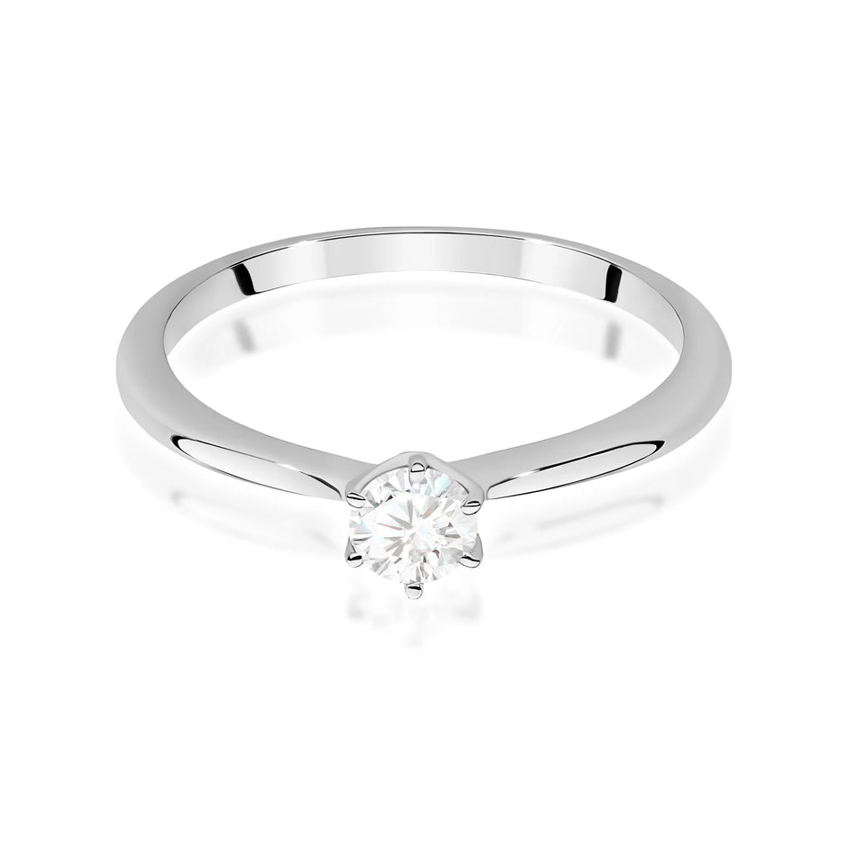 White Gold engagement ring with Round 0.40 ct Lab-grown Diamond by GREMARI, 14K (585) gold