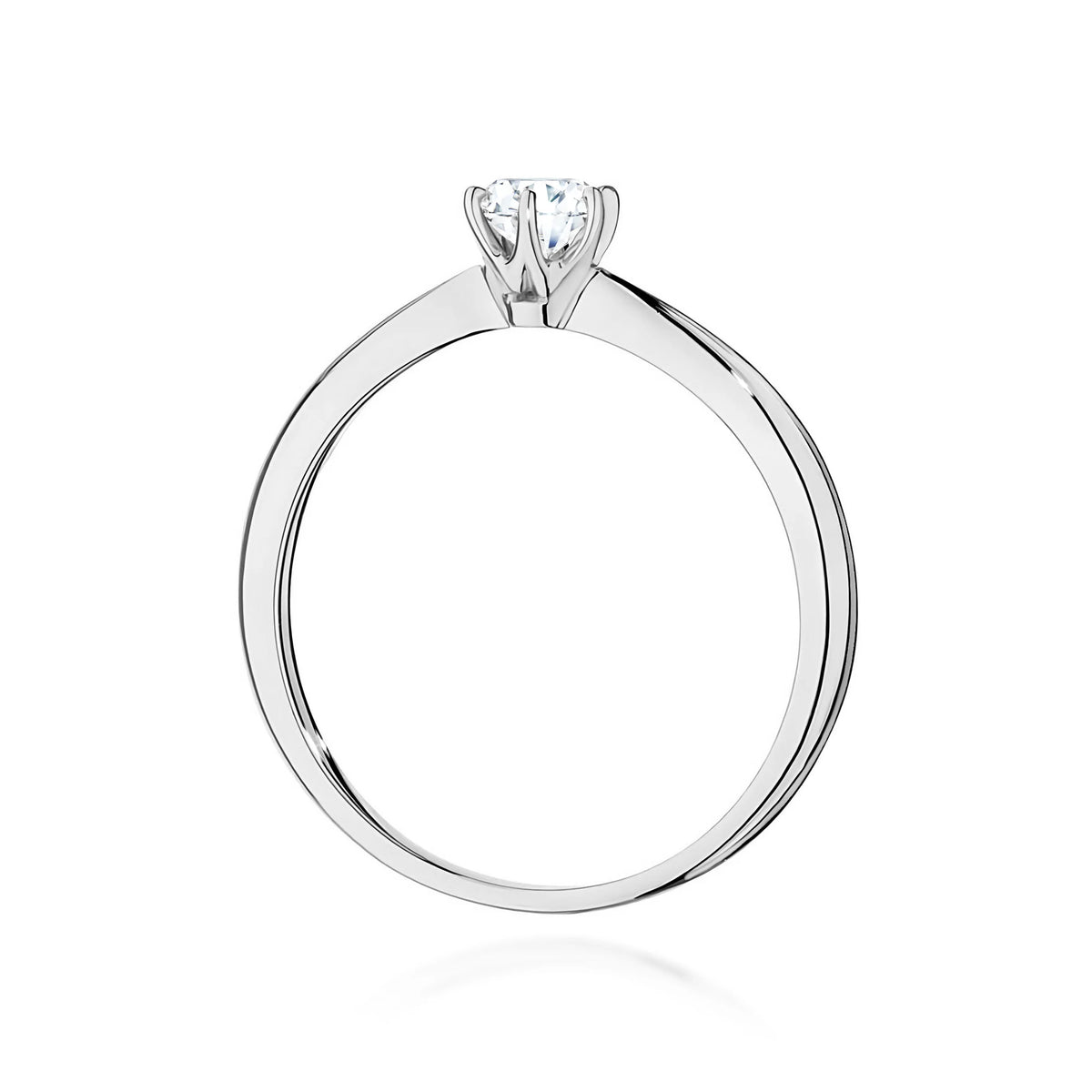 GREMARI 14K (585) White Gold engagement ring with Round 0.40 ct Lab-grown Diamond